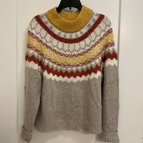 Caslon Mock Neck Wool-Blend Sweater - Size S - Picture 1 of 2